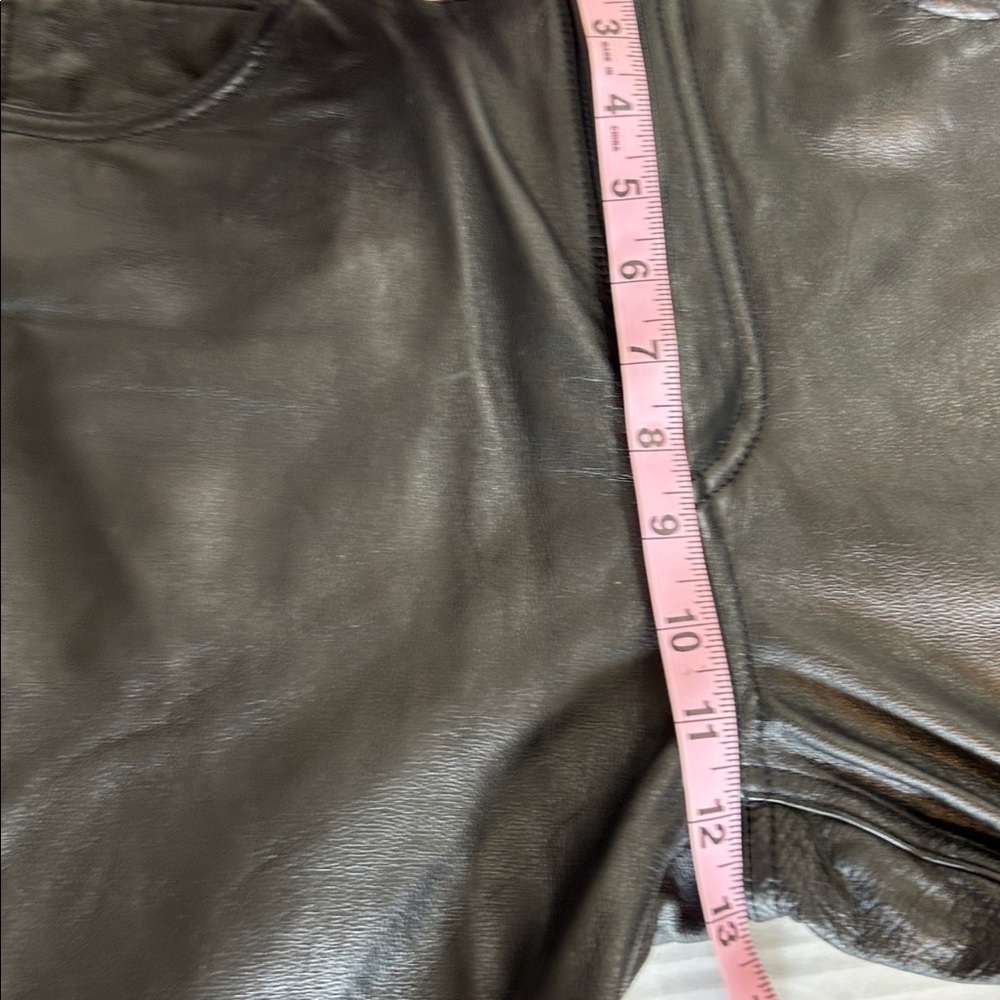WILSONS BLACK SOFT LEATHER STRAIGHT LEG WOMENS LINED CLASSIC PANTS SZ 6 - Picture 12 of 13
